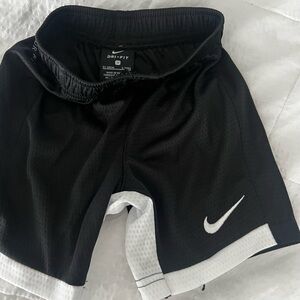 Nike Kids Black and White Shorts